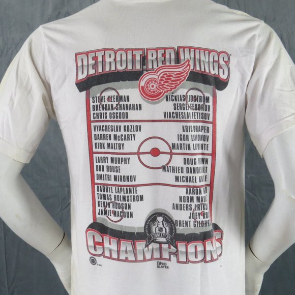 Detroit Red Wings Shirt (VTG) - 1998 Team Cartoon Graphic - Men's Medium - Picture 9 of 12